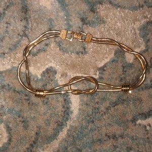 Gold choker necklace